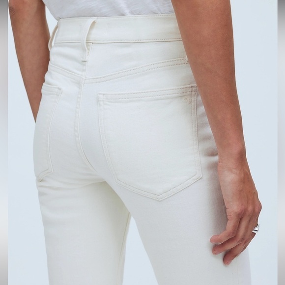 Madewell Tall Kick Out Crop Jeans vintage canvas white size 32 tall - Picture 5 of 9